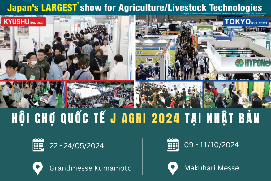 Hội chợ quốc tế J Agri 2024 tại Nhật Bản