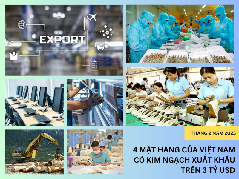 Xuất khẩu hàng hoá của Việt Nam tháng 2/2023 bắt đầu lấy lại đà tăng trưởng