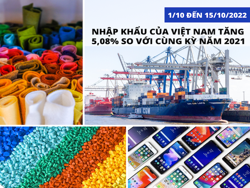 Nhập khẩu của Việt Nam nửa đầu tháng 10 năm 2022 đạt gần 14 tỷ USD