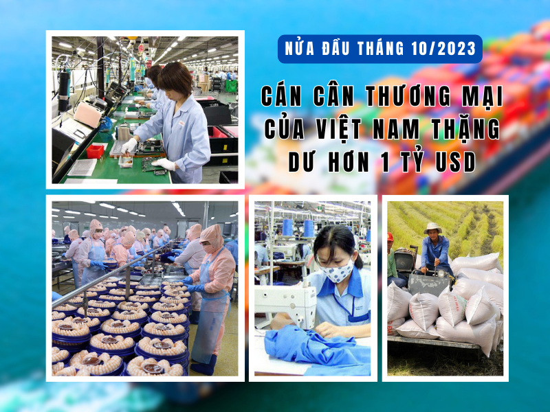 Nửa đầu tháng 10/2023: Kim ngạch xuất nhập khẩu của Việt Nam đạt hơn 14 tỷ USD
