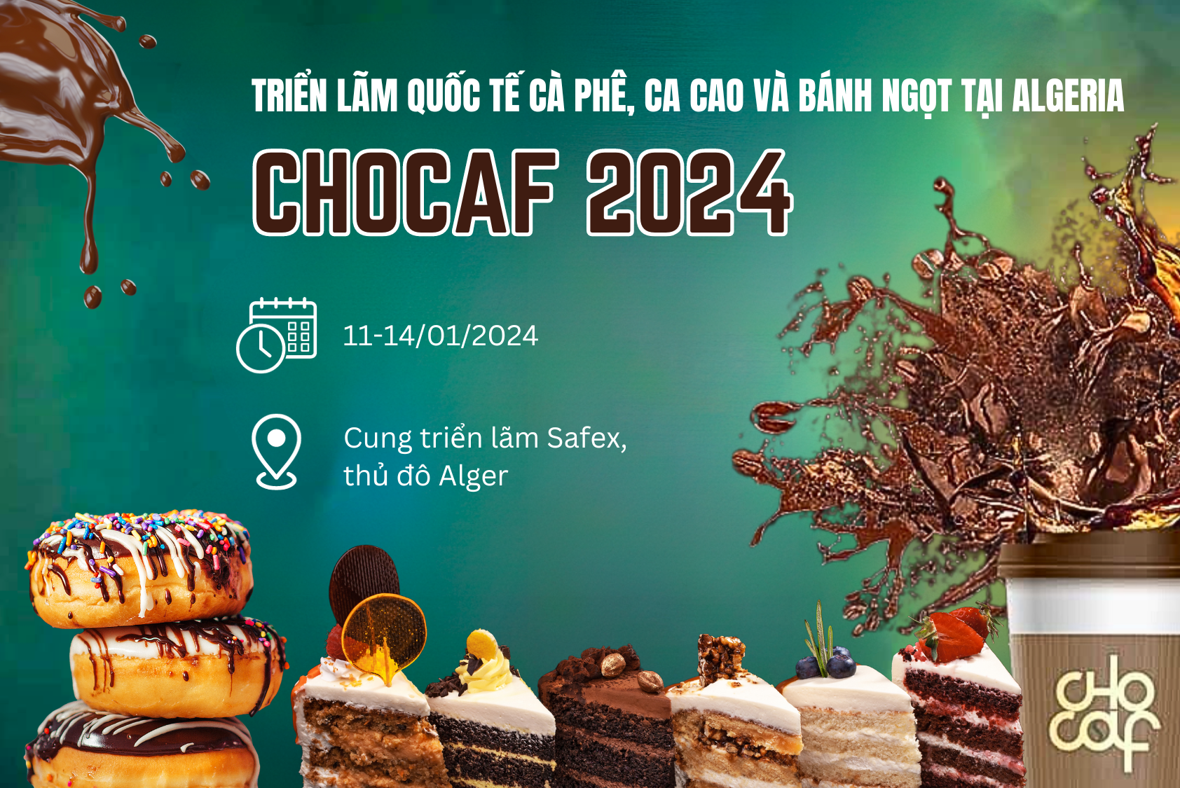 Triển lãm quốc tế cà phê, ca cao và bánh ngọt CHOCAF 2024