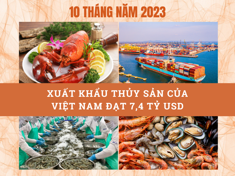 Tình hình xuất khẩu thủy sản của Việt Nam 10 tháng năm 2023